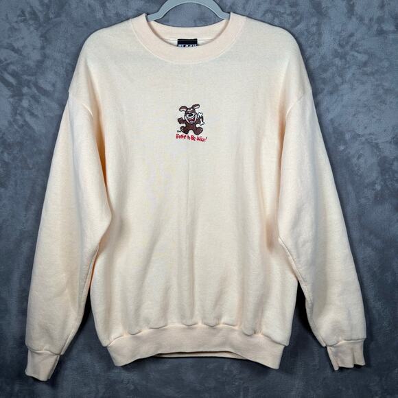 Vintage Black Jack “Bone to Be Wild” Dog Graphic Sweatshirt Large USA - Picture 1 of 5